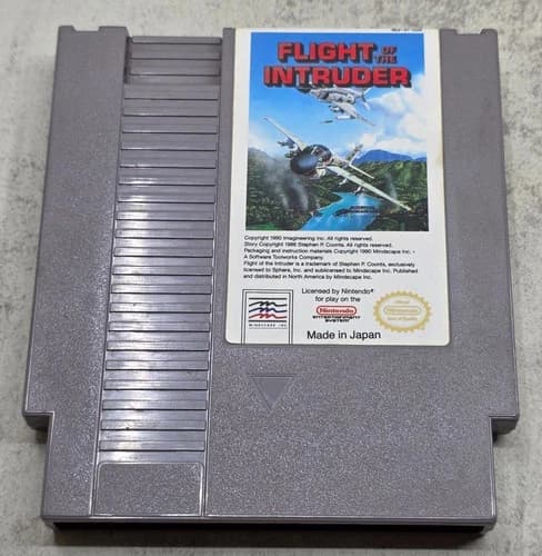 Flight of the Intruder (Nintendo NES, 1991) Authentic Original Tested Cart Only