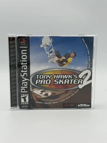 Tony Hawk's Pro Skater 2 (Sony PlayStation 1, 2000) PS1 Black Label CIB W/ Reg
