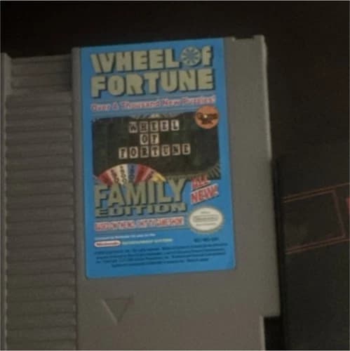 GameTek Wheel of Fortune Family Edition NES Trivia Cartridge NTSC-U/C