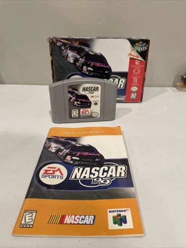 NASCAR 99 Nintendo 64 N64 Complete Manual Box Cartridge Authentic EA