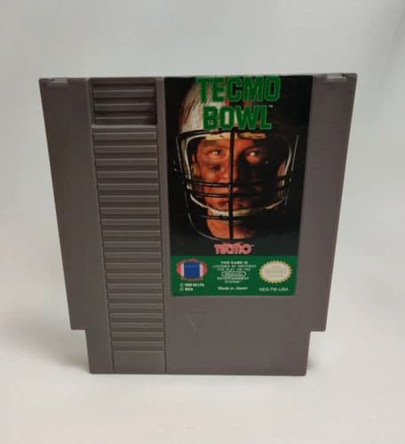 TECMO BOWL (NINTENDO ENTERTAINMENT SYSTEM, 1989) VIDEO GAME CARTRIDGE