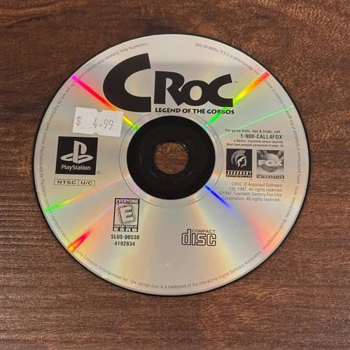 Croc Legends of the Gobbos Disc ONLY Playstation 1 PS1 -TESTED- Fast Shipping