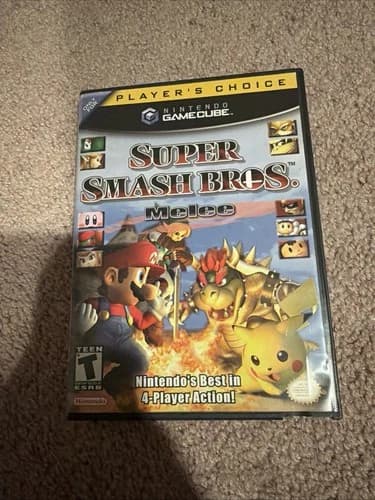 Super Smash Bros Melee (Nintendo GameCube, 2001) Complete With manual CIB