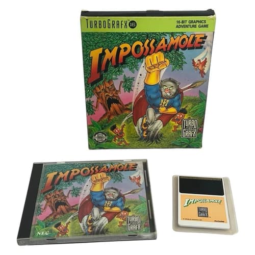 Impossamole (TurboGrafx-16 1991) TG16 Authentic Complete In Box w/ Manual Tested