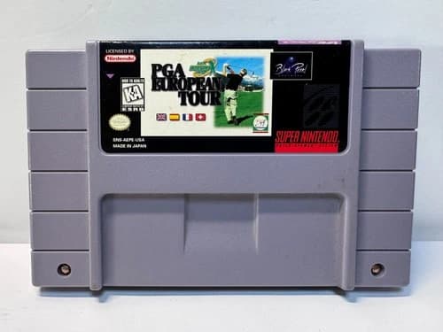PGA European Tour (Super Nintendo SNES, 1996) Authentic. Working.