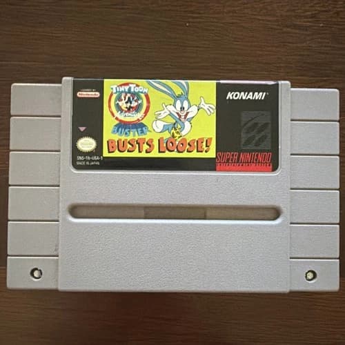 Tiny Toon Adventures: Buster Busts Loose! Nintendo SNES Authentic Tested S/Free