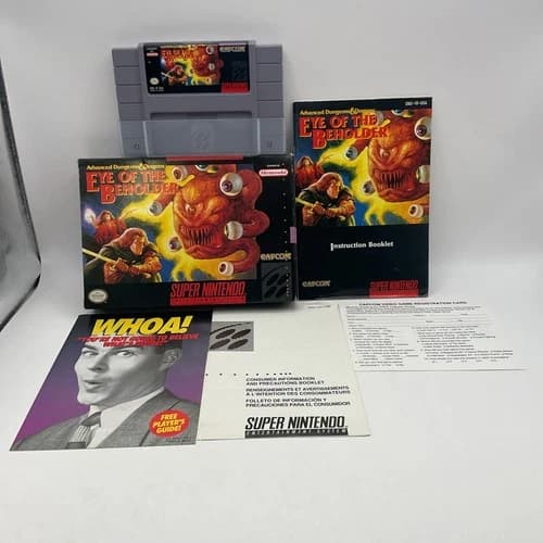 Advanced Dungeons & Dragons: Eye of The Beholder SNES Game CIB.