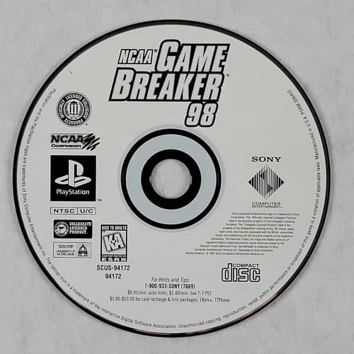 NCAA Gamebreaker 98 - Loose Sony PS1 Playstation 1 Disc