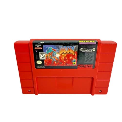 Doom Super Nintendo SNES Red Cartridge 1995
