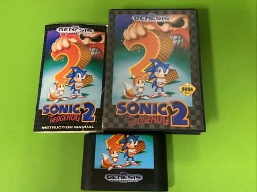 Sonic the Hedgehog 2 (SEGA Genesis, 1992) Cib Manual Tested L