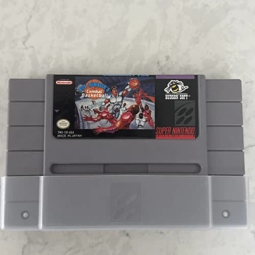 Bill Laimbeer's Combat Basketball Super Nintendo SNES, 1991 TESTED Cartridge