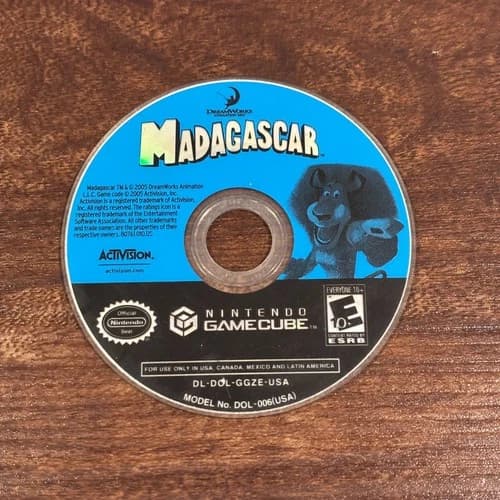 Madagascar Disc ONLY Nintendo Gamecube -TESTED- Fast Shipping