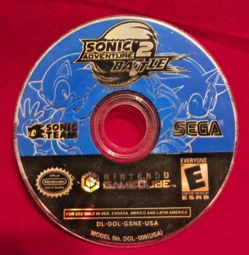 Sonic 2 Adventure Battle (Nintendo Gamecube, 2004) Disc only Not Loading - As Is