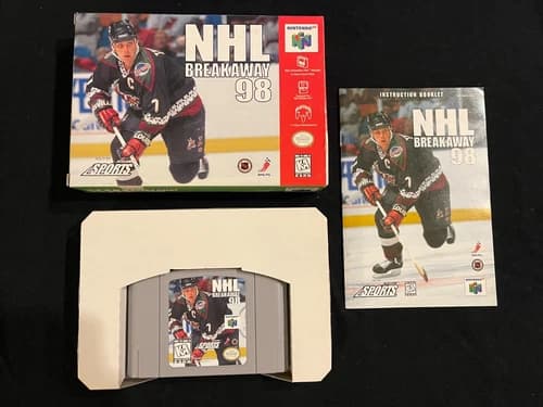 NHL Breakaway 98 (Nintendo 64, 1998) Box Manual Complete CIB N64