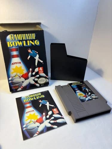 Nintendo NES Championship Bowling Video Game Complete in Box CIB Tested