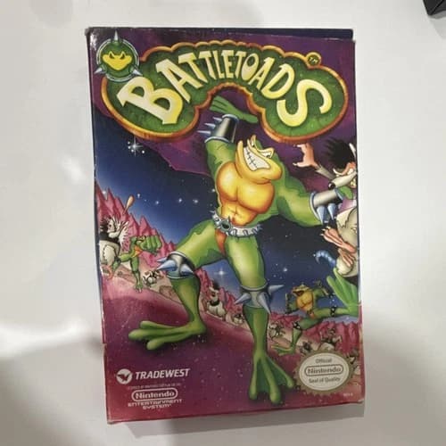 Tradewest Battletoads Complete Manual Box Cartridge NES Beat 'Em Up Game 1991