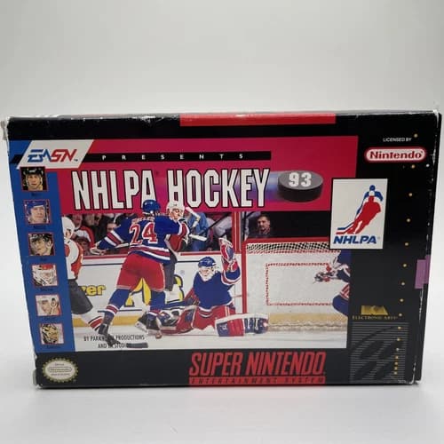 NHLPA Hockey 93 SNES CIB Complete Authentic!