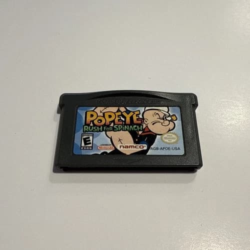 Popeye Rush for Spinach - Nintendo Game Boy Advance GBA Clean Tested