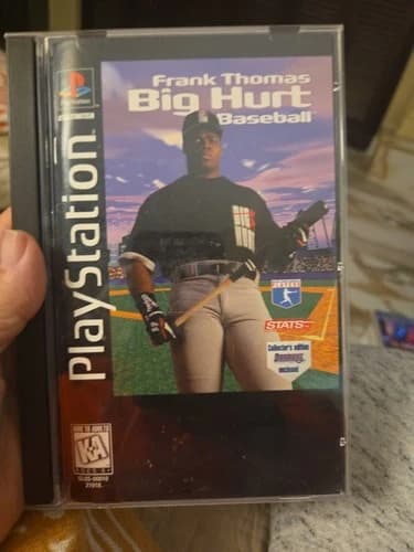 Frank Thomas Big Hurt Baseball Sony Playstation PS1 Long Box Case CIB