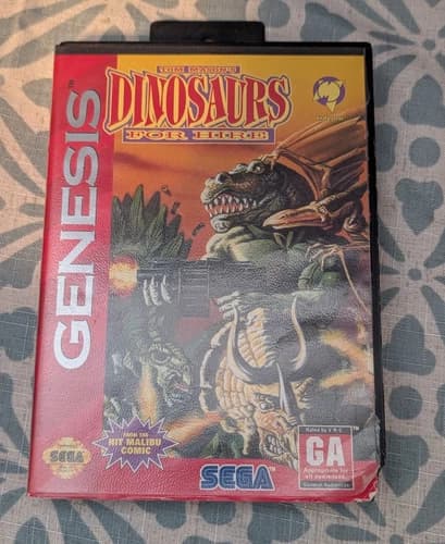 Dinosaurs for Hire (Sega Genesis, 1993) Complete With Box And Manual