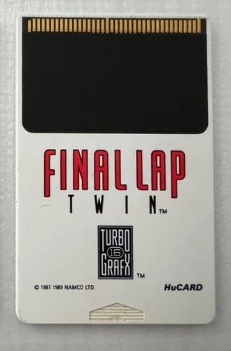In very good condition! Final Lap Twin (TurboGrafx-16, 1989) NEC - Hu card ONLY