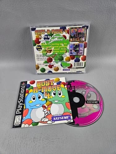Bust-A-Move 4 PlayStation Video Game Puzzle Multiplayer PS1 CIB