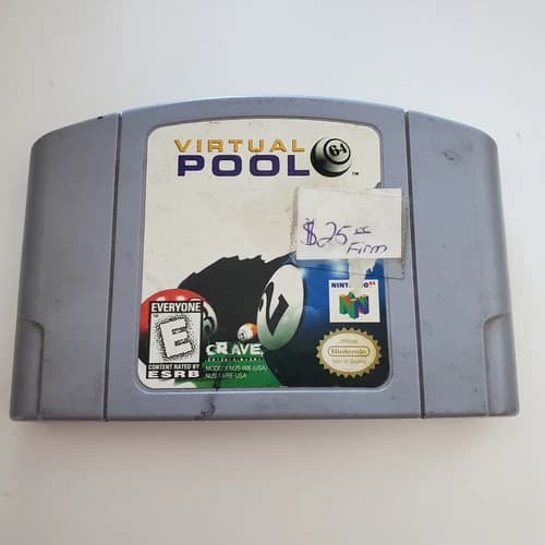 Virtual Pool 64 (Nintendo 64, 1998) TESTED AND WORKING