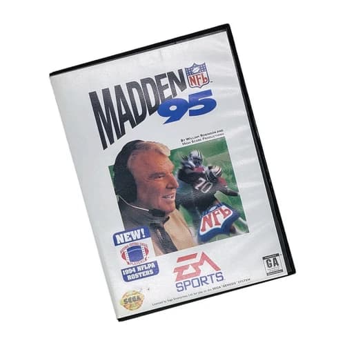 Madden NFL '95 (Sega Genesis, 1994) Video Game With Manual And Inserts CIB - A