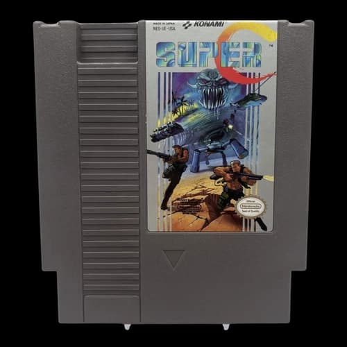 Super C (NES Nintendo Entertainment System, 1990) Contra II 2 Clean Tested