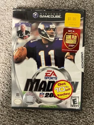 Madden 2002 Nintendo Game Cube NFL Official Complete Game, TESTED