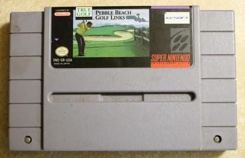 Golf for Super Nintendo SNES Cart Great Shape Pebble Beach Golf Links