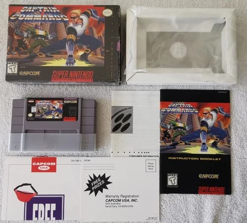 Captain Commando Super Nintendo Complete w/Box CIB SNES Tested WATCH VIDEO