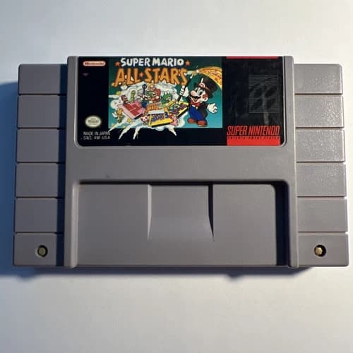 Super Mario All Stars (Super Nintendo SNES) AUTHENTIC GAME CARTRIDGE