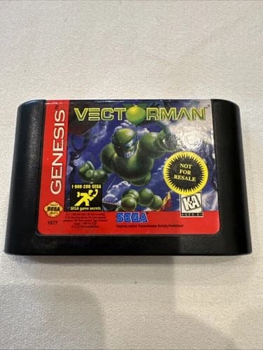 Vectorman (Sega Genesis, 1995) Not For Resale Cartridge Only! Works! 🔥