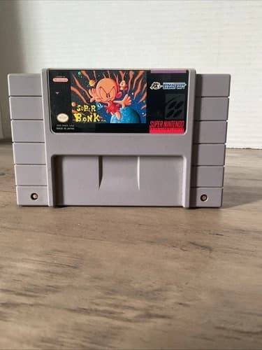 Super Bonk Super Nintendo SNES Video Game Hudson Soft CART ONLY