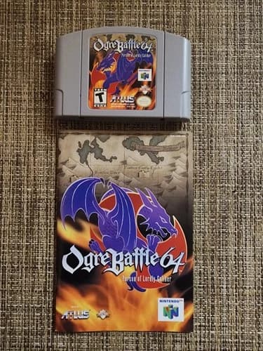 Ogre Battle 64: Person of Lordly Caliber (Nintendo 64, N64) Authentic, Excellent