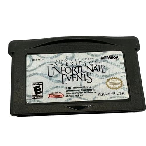 Lemony Snickets A Series Of Unfortunate Events Game Boy Advance Cartridge