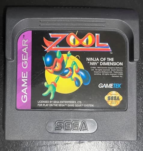 Zool: Ninja of the "Nth" Dimension - Sega Game Gear - GameTek - Good Condition