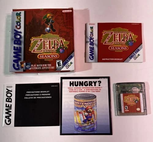 Legend Of Zelda Oracle Of Seasons- Nintendo Game Boy Color COMPLETE tested