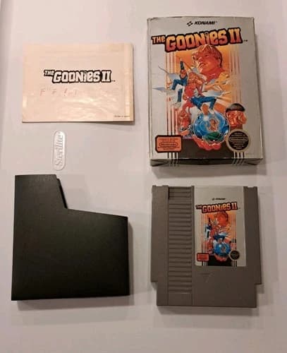 The Goonies 2 (1987) NES Nintendo Complete in Box CIB W/ Manual Good condition!