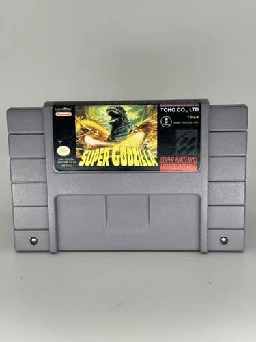 Super Godzilla Super Nintendo SNES Game 1994 See Photos