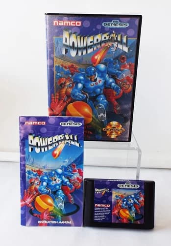 POWERBALL SEGA GENESIS 1991 AUTHENTIC VIDEO GAME COMPLETE IN BOX WORKING