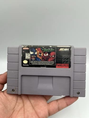Venom-Spider-Man Separation Anxiety (Super Nintendo, 1995) SNES Authentic Tested