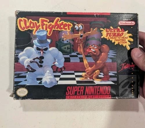 Clay Fighter Super Nintendo SNES 1993 CIB Complete Tested Clayfighter