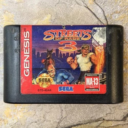 Streets of Rage 3 Cartridge - Sega Genesis **TESTED**