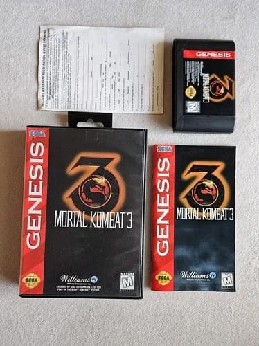 MORTAL KOMBAT 3 SEGA GENESIS 100% COMPLETE IN BOX W/ REGISTRATION