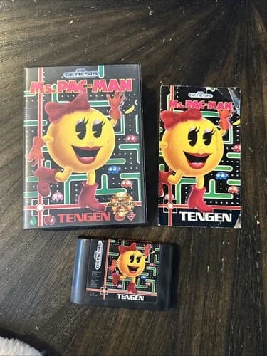 Sega Genesis Game Ms. Pac-Man CIB Complete In Box