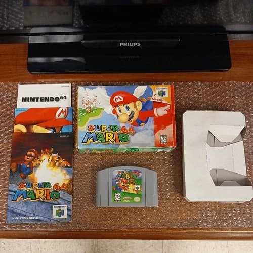 Super Mario 64 (Nintendo N64) Complete in Box CIB Tested!