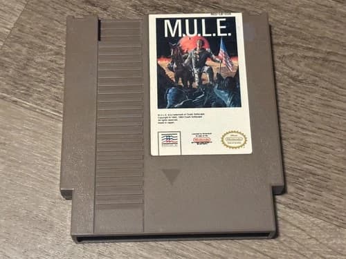 M.U.L.E. Mule Nintendo Nes Cleaned & Tested Authentic