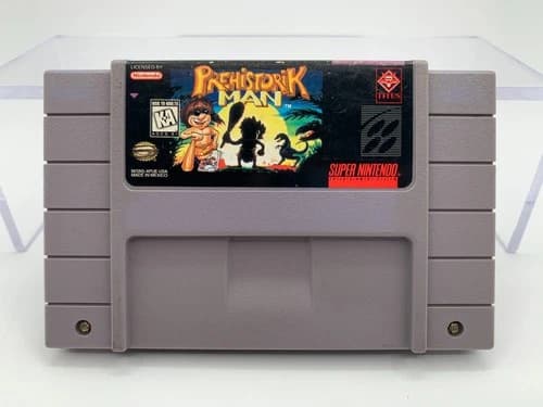 PREHISTORIK MAN Super NES SNES ~Authentic, Cleaned & Tested~ SNES0024